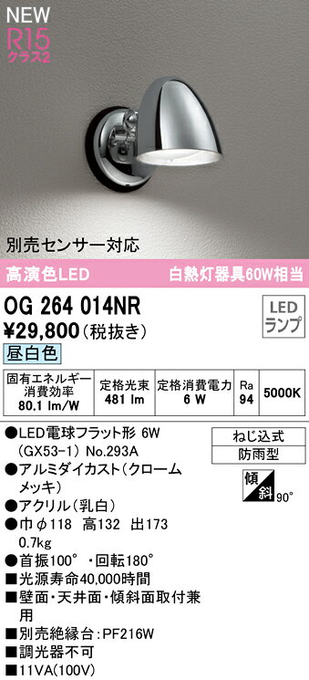 オーデリック エクステリア ポーチライト 【OG264014NR】【OG 264 014NR】