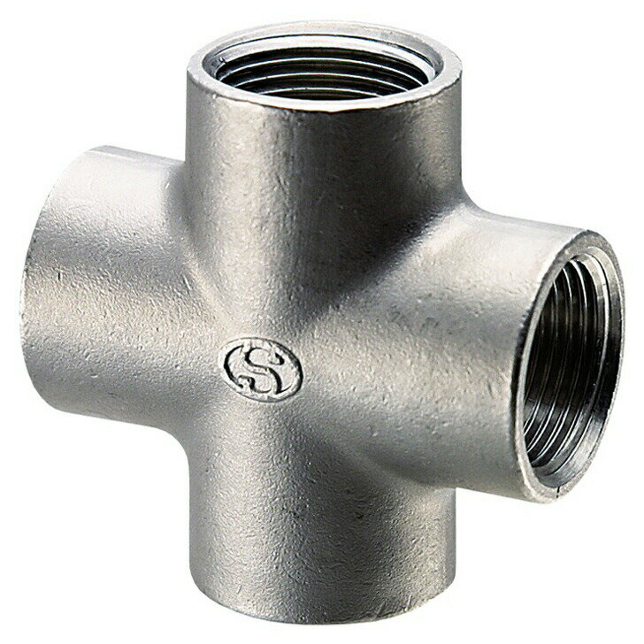 ・テーパめねじ（Rcねじ）。・三方分岐配管に使用可能。 商品詳細 ●材質・ステンレス（SCS13）●仕様・使用流体：冷温水・油・エアー・蒸気・ガス（可燃性・毒性以外）・使用温度範囲（最高許容圧力）　-20℃〜40℃（2.00MPa）　〜10...