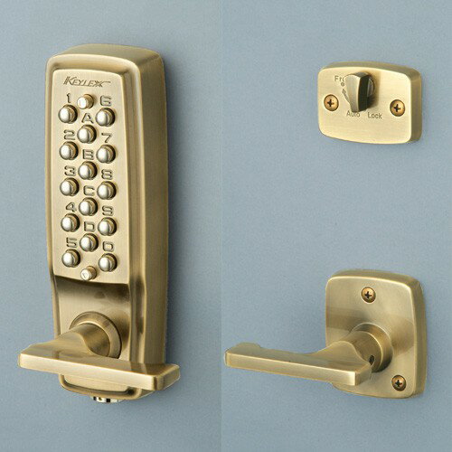 楽天住宅設備のプロショップDOOON！！長沢製作所【22423M】キーレックス2100番　22423M　自動施錠レバー（鍵付き）　防犯