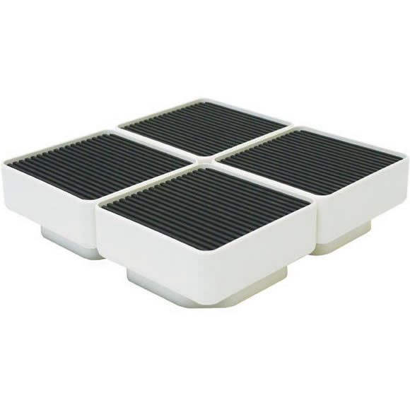 テクノテック[TECHNOTECH] 洗濯機設置台座【D77】 4個セット 157×157×77 (TP-640用) イージースタンド【メーカー直送のみ・代引き不可・NP後払い不可】