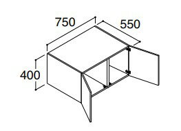 INAX LIXIL・リクシル 【RAU-756C ハイグレード】 アッパーキャビネット 間口 750mm ハイグレード 洗面化粧室 部材 クレヴィ奥行560タイプ