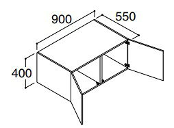 INAX LIXIL・リクシル 【RAU-906C ミドルグレード】 アッパーキャビネット 間口 900mm ミドルグレード 洗面化粧室 部材 クレヴィ奥行560タイプ