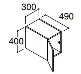 INAX LIXIL・リクシル 【RBU-305C ミドルグレード】 アッパーキャビネット 間口300mm ミドルグレード ..
