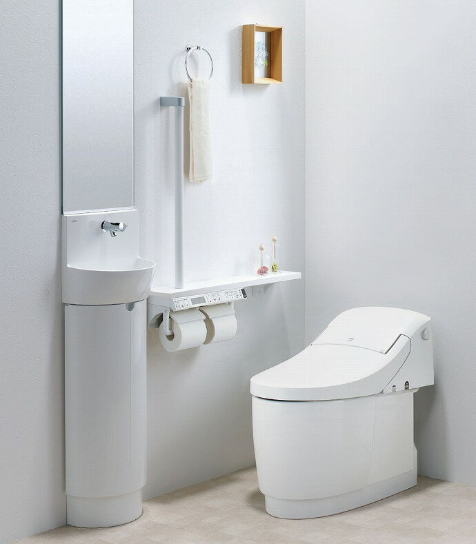 INAX LIXIL・リクシル コンパクト手洗キャビネット【L-D203SCHE/WAA】壁付 手洗器セット ハンドル水栓 2