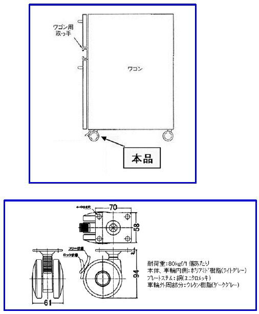 サンウエーブ ワゴンキャスターロック付 【#ワ...の紹介画像2