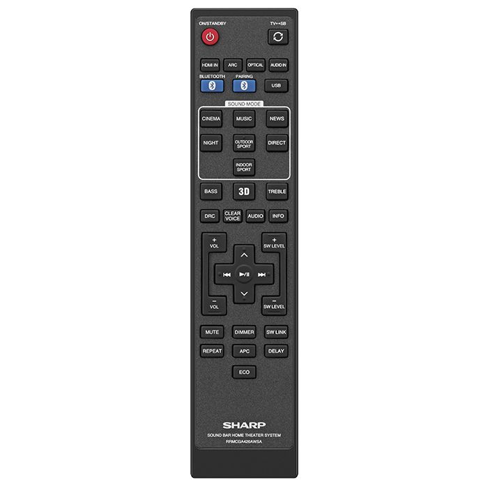 For Visual Equipments - シャープ[SHARP] シャープ シアターバーシステム用 リモコン（110 638 0650） 【1106380650】