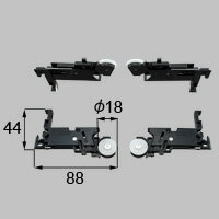  LIXIL リクシル 新日軽 下戸車  色：ブラック※トステム、TOEXブランド商品には使えません