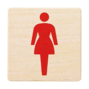 シロクマ チークサイン No.2 女 木目 【NP-20-2】 シロクマ チークサイン No.2 女 木目 【NP-20-2】