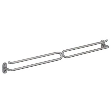 シロクマ U形二段掛棒 300mm シルバー塗装 【NH-5】【メーカー直送のみ・代引き不可・NP後払い不可】