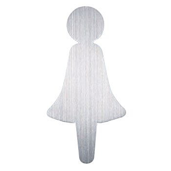 シロクマ トイレマーク 女 ヘアーライン 【NS-350-2】