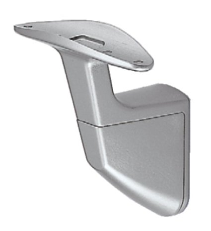 シロクマ W形ブラケットL長受 35Φ シルバー 【BR-191】【メーカー直送のみ・代引き不可・NP後払い不可】