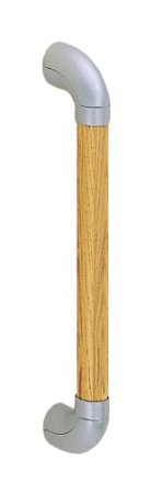 シロクマ ユニバーサル手すり 400mm シルバー／Lオーク 【BR-551】【メーカー直送のみ・代引き不可・NP後払い不可】