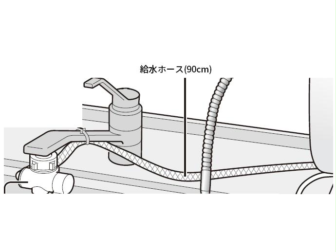 パナソニック Panasonic アルカリイオン整水器 給水ホース 90cm PDB-C8635A