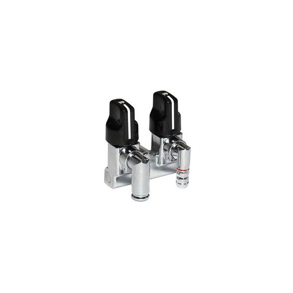 高橋産業 【UTIC-201C】 LPG用リターン式ヒューズガス栓 壁抜き配管用 アイボリー割座付 二口コンセント