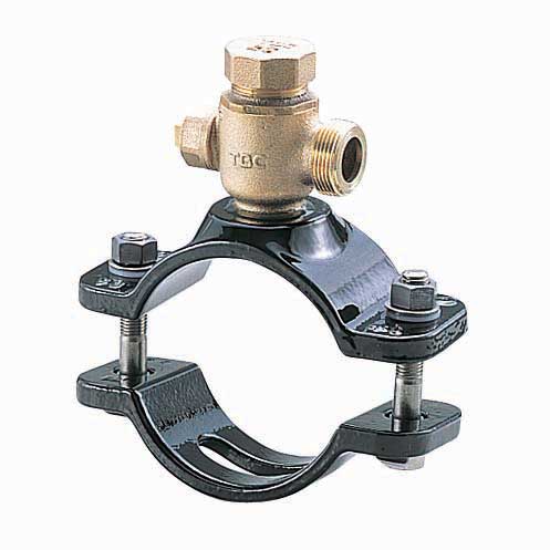 タブチ TBC TABUCHI 【43002300-25】 ボールサドル 規格形 中口径 日本水道協会形サドル付分水栓 ボール式鋳鉄管用 鉛レス銅合金 品番：125X50 NXD-L