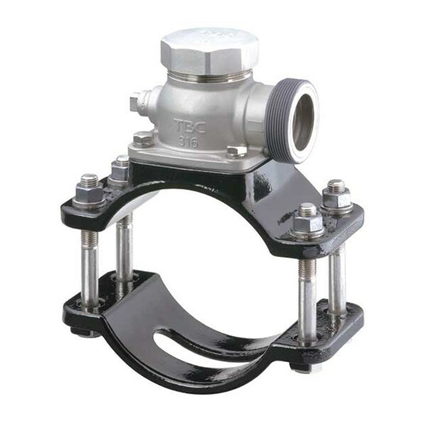 タブチ TBC TABUCHI 【43060231-4】 フランジ型ボールサドル 規格形・SUS フランジ形サドル付分水栓鋳鉄管用 ステンレス製 品番：75X25 NXF.-S