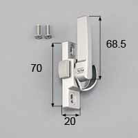 LIXIL リクシル トステム クレセント中（右用） 【商品コード：AAAZC04R 内容物：本体AAAZC04R (CPJ225)×1、取付ネジセット×1 シルバー 】