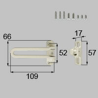 LIXIL リクシル トステム ドアガードセット（片開き用） 【商品コード：DCFZ725】 内容物ドアガード受..