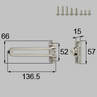 LIXIL リクシル トステム ドアガードセット（片開き用） 【商品コード：DKZK1071】 内容物ドアガード受..