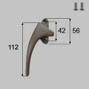 LIXIL リクシル トステム カムラッチハンドル(左用) 【商品コード:FNMB046 内容物:本体×1、取付ネジセット×1 ブロンズ 】