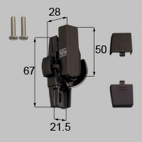 LIXIL リクシル トステム クレセント小（右用） 【商品コード：G-01R-BZLV 内容物：本体×1、ネジカバー×2、取付ネジセット×1 こげ茶【ブロンズ・ブラック・オータムブラウン兼用】 】
