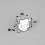 LIXIL リクシル トステム 雨戸戸車【商品コード：HAA631C 内容物：本体×1 シルバー 】