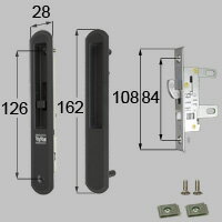 LIXIL リクシル トステム 【商品コード：L1Y51 内容物：錠セット×1、はさみナット×2、取付ネジセット×1..
