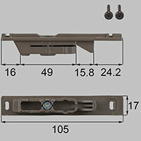 LIXIL リクシル トステム 合掌用枠ブレーキ【商品コード：MDT129C 内容物：本体(MDT129C)×1、取付ネジセット×1 】