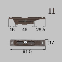 LIXIL リクシル トステム 枠側ブレーキ部品【商品コード:MDU762 内容物:本体×1、取付ネジセット×2 色無 】
