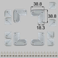 LIXIL リクシル トステム コーナーカバー【商品コード：MDZPY434 内容物：フタ枠コーナーカバー×4、外枠コーナーカバー×4、ネジセット×1 シルバー 】(3.0)