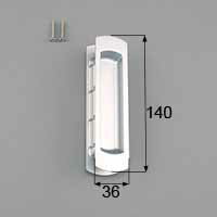 LIXIL リクシル トステム 室内引戸引手セット【商品コード：MZHZHAS53 内容物：本体（内・外）×1、取付..