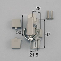 LIXIL リクシル トステム クレセント小（左用） 【商品コード：W-01L-BZLW 内容物：本体×1、ネジカバー×2、取付ネジセット×1 グレー 】