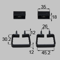 レーネテラス、（カーブ、レーク、サーフ、アレス、ジオス、ラウンドプレン）カーポートカルエード（角樋） 本体×2