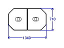 TOTO 軽量把手付組み合わせ式ふろふた(外寸:1340×710mm)【PCF1420R #NW1】【pcf1420r nw1】