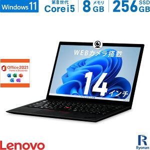 ڥݥ5ܡۡMicrosoft Office 2021ܡLenovo ThinkPad X1 Carbon ǽΡȥѥ 8 Core i5 :8GB  M.2 SSD:256GB ťΡȥѥ 14 ̵ HDMI SD ťѥ Windows11  WEB åդ