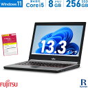 【5/9 20時～ポイント合計最大35倍！】富士通 LIFEBOOK E734/H 第4世代 Core i5 メモリ:8GB 新品SSD:256GB ノートパソコン 13.3インチ Office付 中古 パソコン 中古ノートパソコン Windows 11 搭載 Windows 10