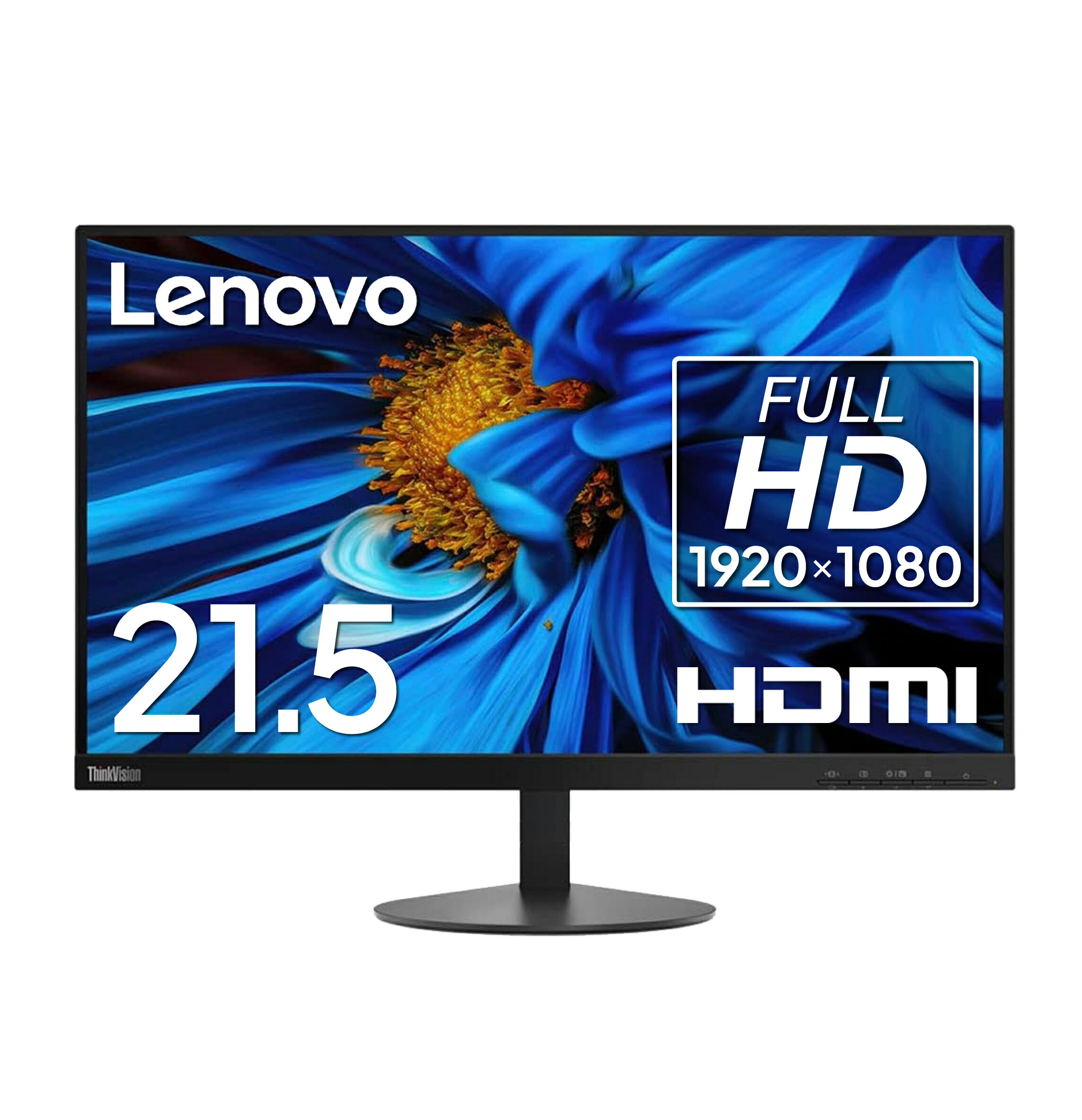 液晶モニター 中古 HDMI｜Lenovo ThinkVision S22e 21.5インチ｜高画質 Full HD フルHD 1920×1080 ノン..