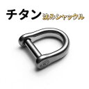★ポイント2倍★ チタン製 Titanium 沈みシャックル 沈み半丸シャックル Dカン シャックル チタン 耐久性抜群 軽量 高級感 金具 アクセサリーパーツ...