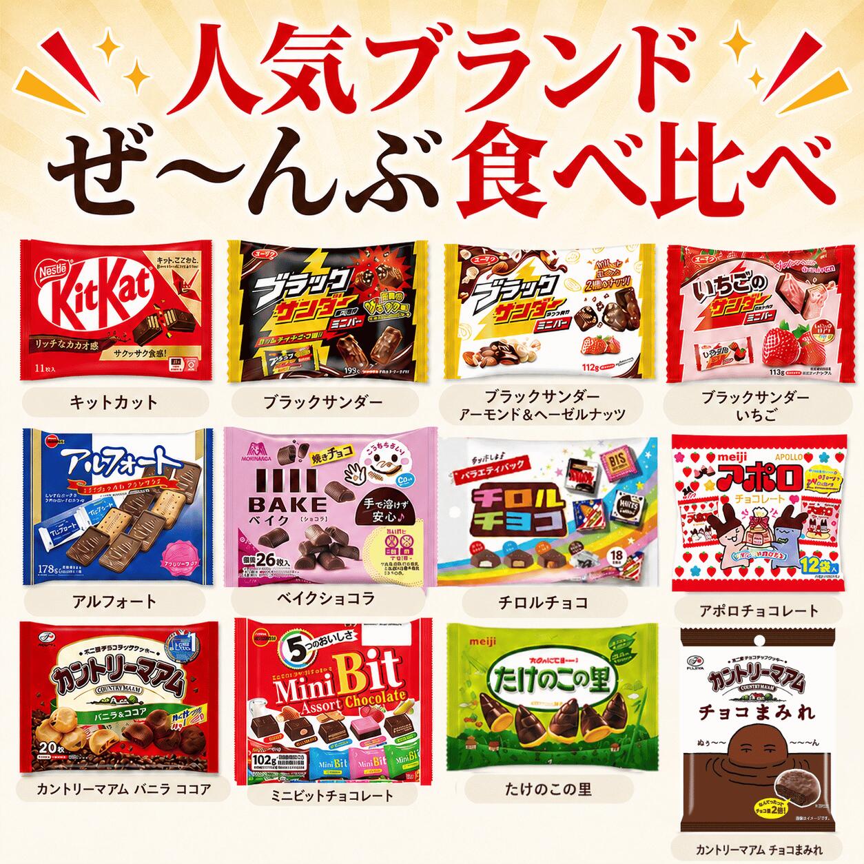 【チョコレート20種アソート】77個入 カントリーマアム ブラックサンダー アルフォ...