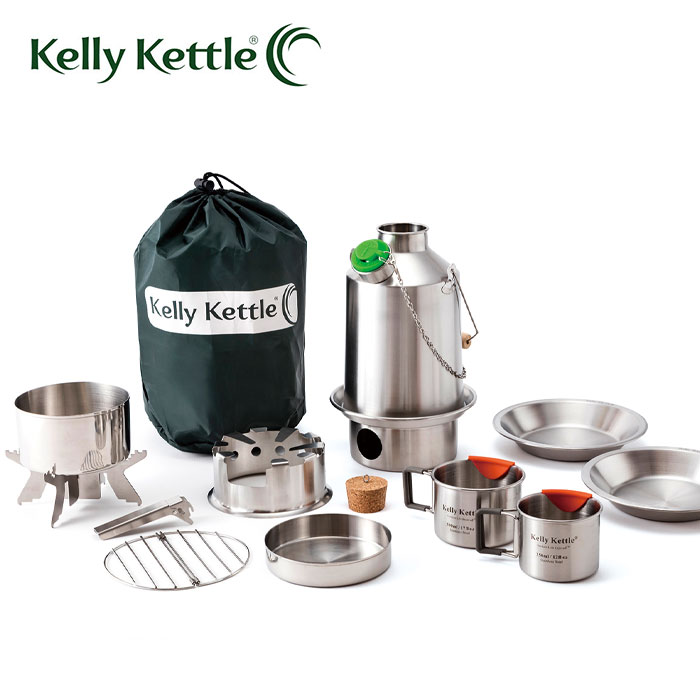 ケリーケトル スカウト アルティメット キット 1.2L ステンレス Kelly Kettle 日本正規品 焚き火 キャンプ アウトドア エコ ギア 湯沸かし ソロキャンプ