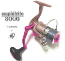 Amphitrite 3000 ピンク 3号相当約150m糸巻き済 スピニングリール ピンク 可愛い ライトシーバス エギング サビキ テンヤ に ss3