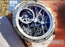 ロジェデュブイ　ROGER DUBUIS　エクスカリバーモノバランシエ　ブラック ライト　ef.DBEX0744　ホワイトゴールド　スケルトン　ダイヤ巻き　ホワイトラバー　メンズ　42mm　腕時計　中古　自動巻き　2020年式