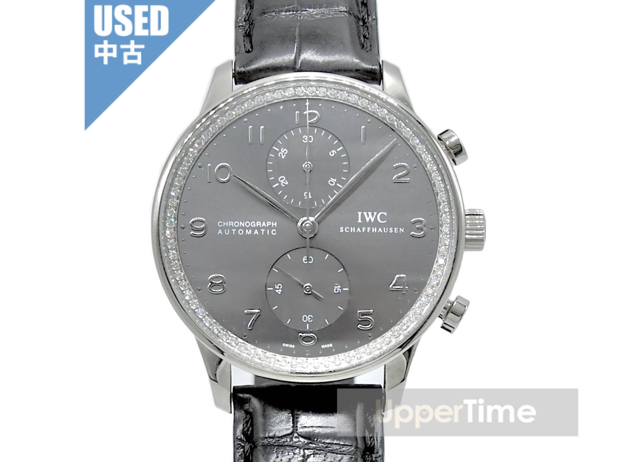 Other - IWC　ポルトギーゼ・クロノグラフ　Ref.IW371473　2024年式　メンズ　 腕時計　シルバー　ステンレス　ブラックアリゲーターストラップ　中古　自動巻き