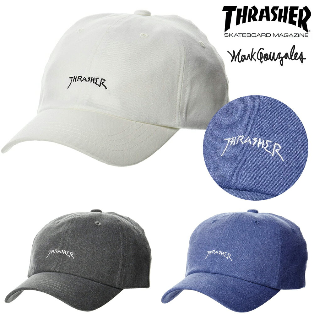 THRASHER スラッシャー ローキャップ スケートグラフィック 19TH-C03 / GONZ LOGO CAP マークゴンザレスコラボ mark gonzales メンズ レディース ストリート カジュアルファッション スケーター スケボーブランド