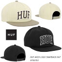 HUF(nt) HUF ARCH LOGO SNAPBACK HAT CAP A[`S XibvobN 5pl Lbv XP[g{[h Xg[g/HT00703-CREAM/BLACK L[XEntiQ