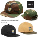 ハフ 帽子 レディース HUF ハフ TRESSPASS 6 PANEL HAT トレスパス キャップ 6パネル 綿 コットン ストラップバック 帽子 ストリート スケボー メンズ レディース HT00709 キース・ハフナゲル