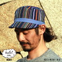 ワークキャップ WORKCAP3color 男女兼用 UNISEX ラグ リバーシブル　エスニック 帽子 CAP アウトドア フェス ピスト 自転車 Kabrihatcap wc001-blu/ summersale