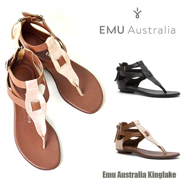 (エミュ/エミュー) EMU Australia Kinglake キングレーク レザー グラディエーター オープントゥ ストラップ サンダル　フラット ぺたんこ レディース かわいい おしゃれ /W11190