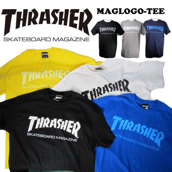 THRASHER スラッシャー MAG LOGO TEE メンズ 半袖 Tシャツ「TH8101」アメリカサイズ ストリート カジュアルファッション スケーター スケボーブランド summersale スケボー スケートボード