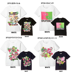 「スプラトゥーン2 グッズ」Splatoon2 キッズ レディース 半袖 Tシャツ スプラトゥーン2 BANDAI ニンテンドースイッチ 子供向 女性向 KIDS LADIES TEE 6サイズ/110/120/130/140/150/160cm 4柄【任天堂 バンダイ ライセンス商品】Nintendo Switch